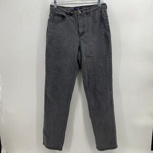 Chapter Club Jeans Womens Gray Classic Straight Leg Stretch Denim Size 6